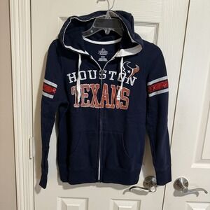 NFL Houston Texans Sequin Hoodie Ladies Women's Bling‎ Full Zip Sweatshirt